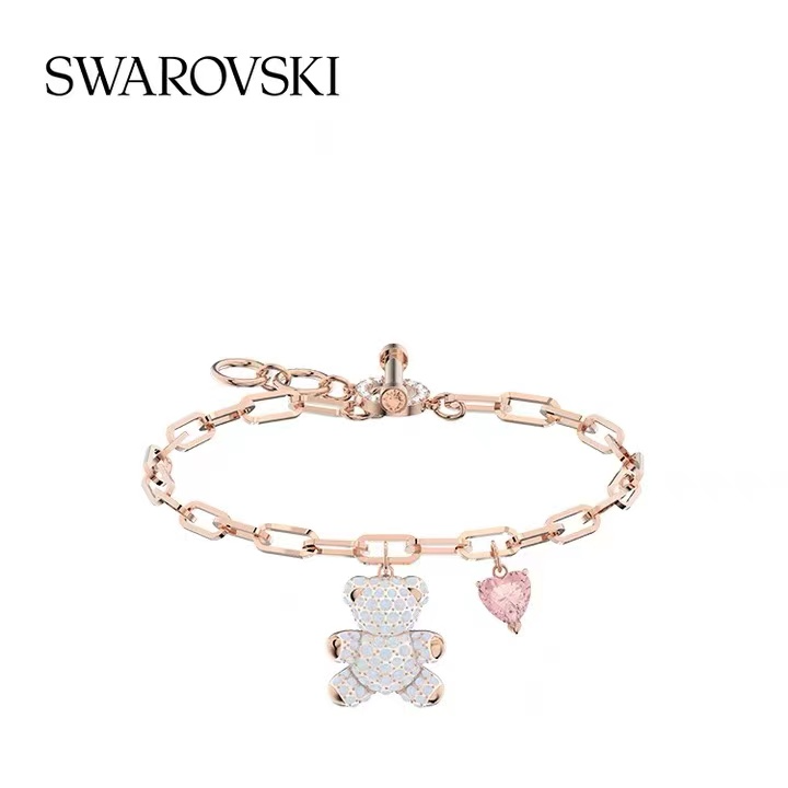 Bracelet Swarovski TEDDY Bear Heart Bear pour femme, cadeau