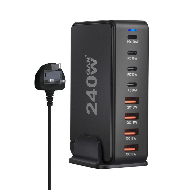 Încărcător de birou multifuncțional de mare putere, 240W GaN Multiport 268WPD, nou_voghion.com