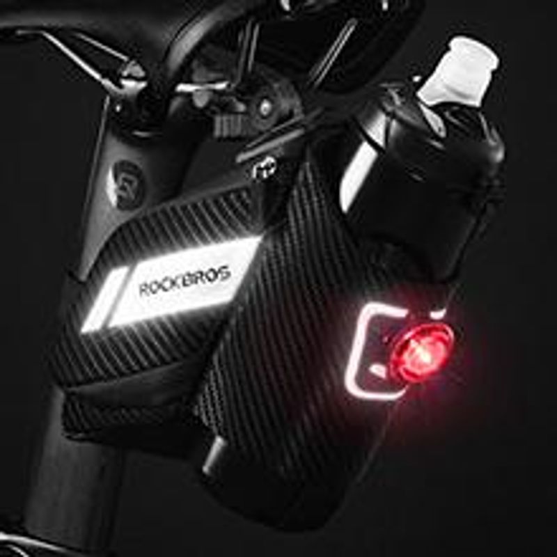 ROCKBROS Bike Saddle Bag, Bicycle And Tool Bag With A Bottle Holder_voghion.com