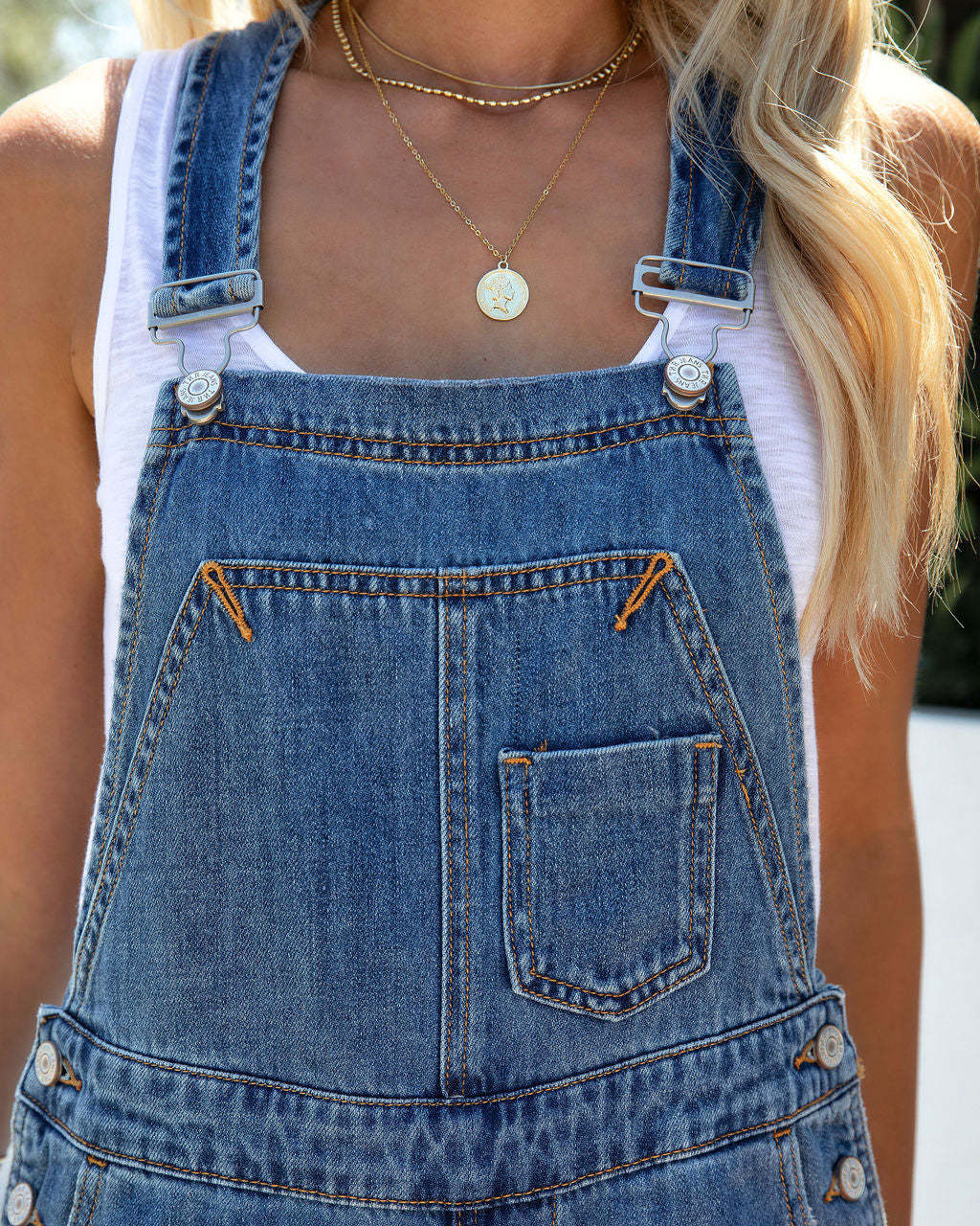 Processed customized suspender jeans for women temperament commuting fashion washed denim overalls_voghion.com