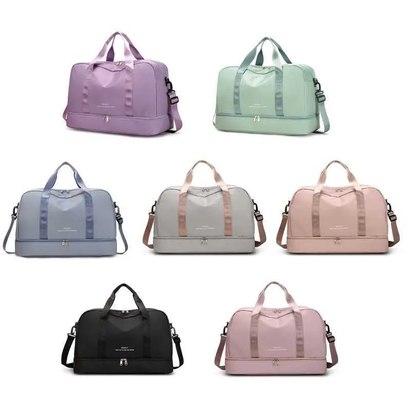 Men and Womens Travel with Shoe Compartment Sport Tote Gym Handbag Large Capacity Weekender Overnight Bag Drop_voghion.com
