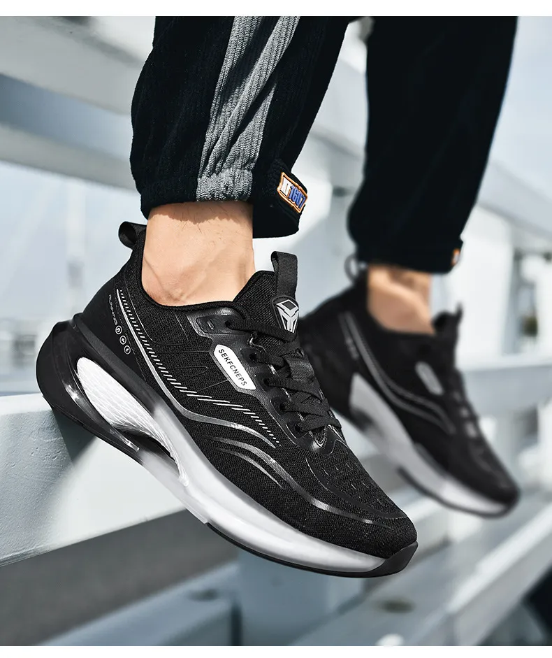 Chaussures de sport confortables et respirantes à semelles épaisses, légères, amortissantes et antidérapantes pour couple_voghion.com