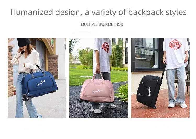 Large Capacity Trolley Handbag Foldable Thickened Wearresistant Boarding Case Home Storage Travel Convenient Bag_voghion.com