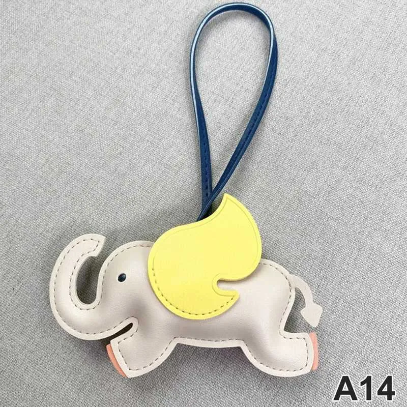 Designer de modă din piele PU aripi zburătoare elefant umeraș breloc pandantiv pentru femei accesorii pentru geantă de mână_voghion.com