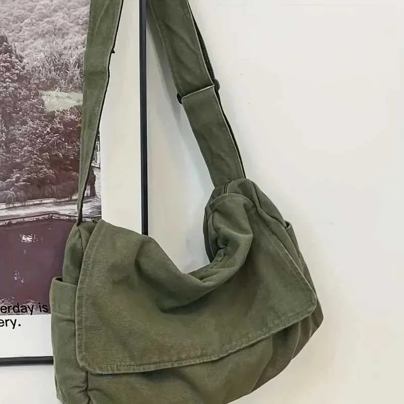 Casual messenger torba z płótna dla mężczyzn i kobiet na ramię_voghion.com