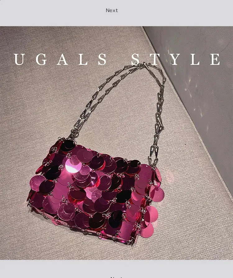 Borsa da sera con paillettes donna pochette borsa a spalla sposa_voghion.com