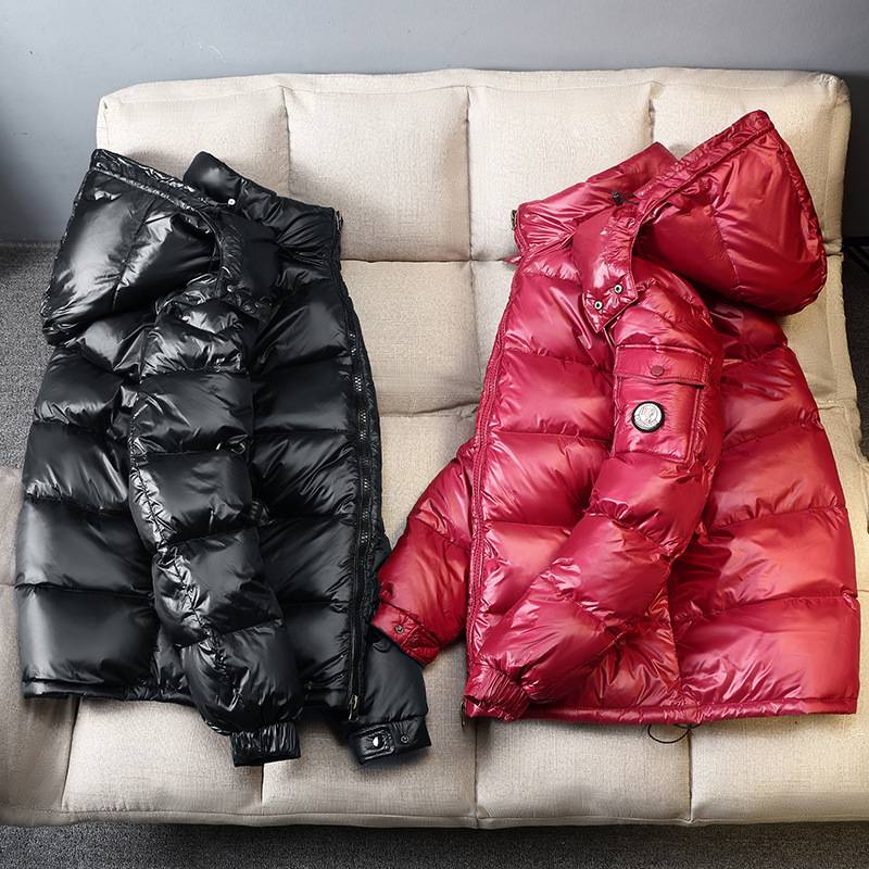 ​​Men's Clothing Unisex High-Gloss Down Jacket - Detachable Logo Winter Coat (Wholesale Bulk Order Available)​​