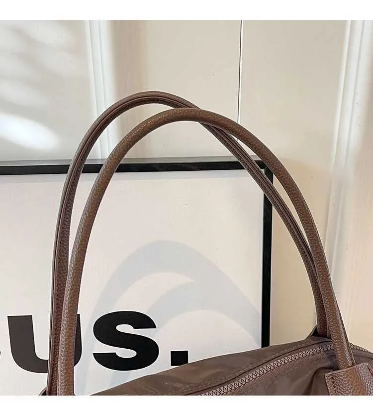Sac à main en toile de nylon pour femmes, nouvelle tendance automne/hiver 2024, sac messager coréen décontracté de grande capacité, sac à main Y241011_voghion.com