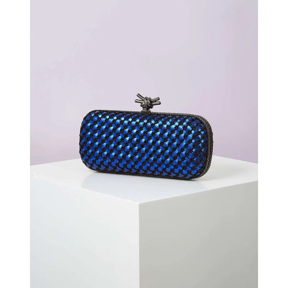 Gold Evening Clutch Bag For Women Leather And Bright E Woven Purse Elegant Ladies Metal Knot Party Handbag Bolsas_voghion.com