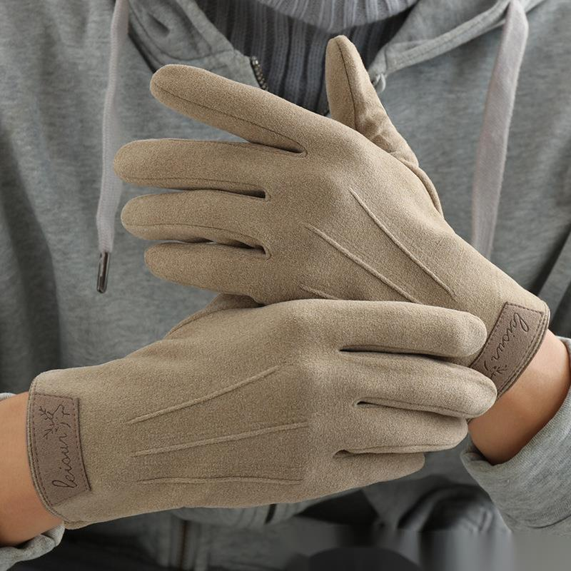 Gants d'hiver chauds pour hommes, en peluche et épais, écran tactile pour la conduite, le vélo, les véhicules électriques, les gants d'extérieur