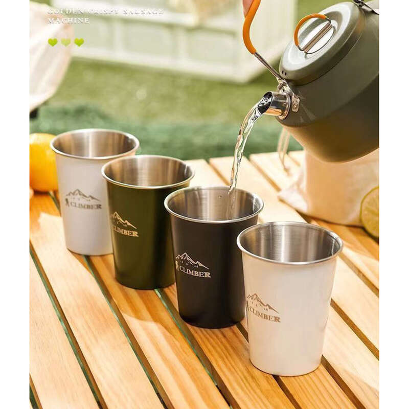 【 8603 People Reviews 】 Outdoor Camping Picnic Portable 304 Stainless Steel Water Cup, New Coffee Juice High Aesthetic_voghion.com