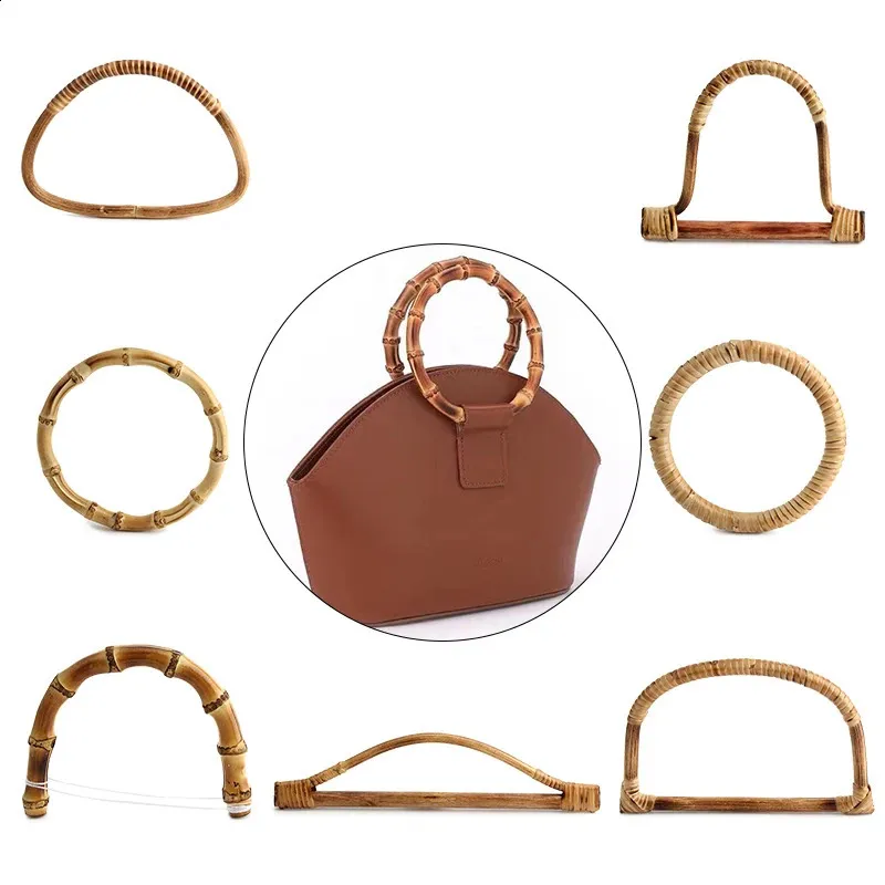 1–2–20 Stück Kamel, natürlicher echter Bambus, U-Form-Griffe, Ersatz-Taschen-Geldbörse, Vintage-Griff, Taschengurt, DIY-Zubehör_voghion.com