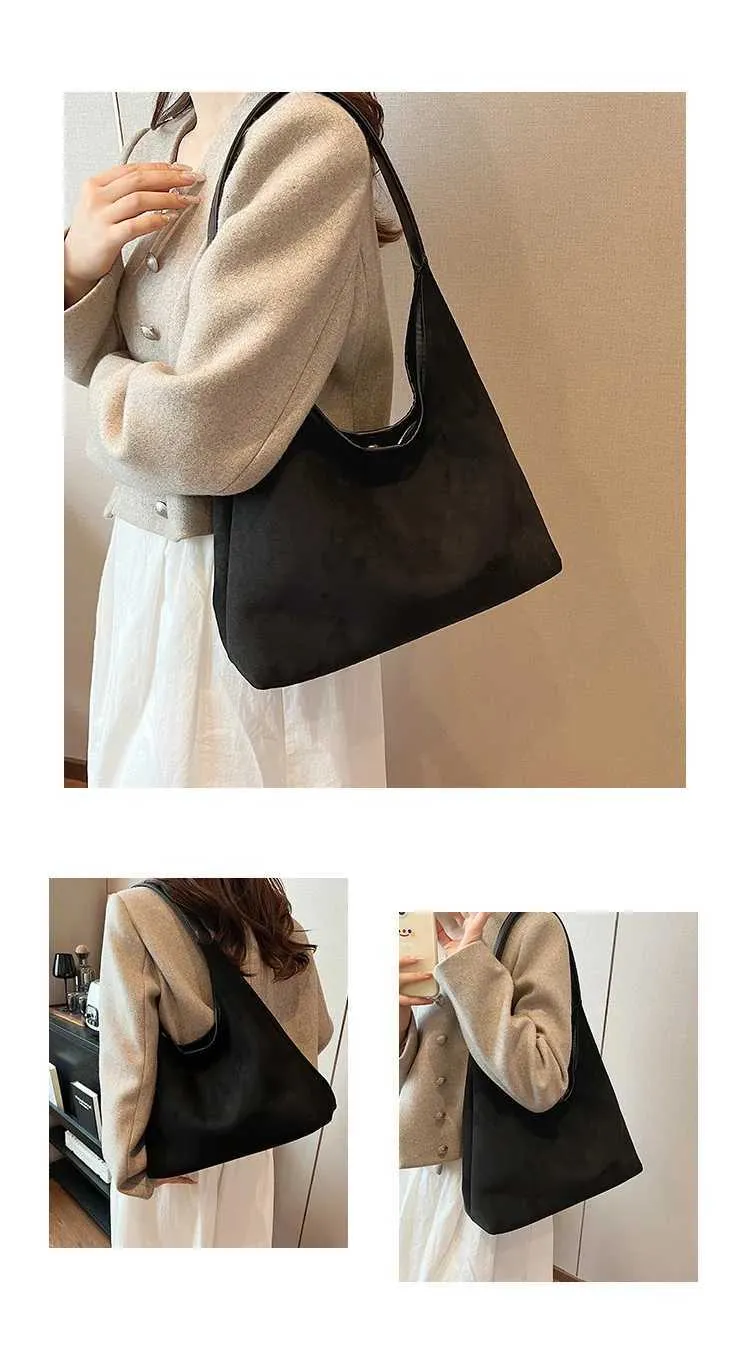 Sac à bandoulière polyvalent en daim pour femme, style rétro, tendance, Y241118_voghion.com