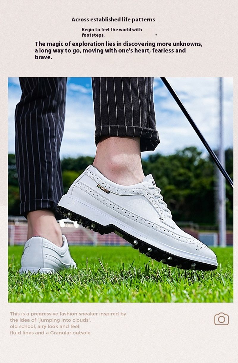 Baskets de golf décontractées de grande taille de style britannique, chaussures légères et portables pour hommes_voghion.com