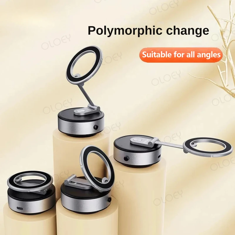 Electric Suction Cup Mobile Phone Car Holder Portable Desktop Holder For IPhone Samsung Xiaomi Magnetic Vacuum Phone Holder_voghion.com