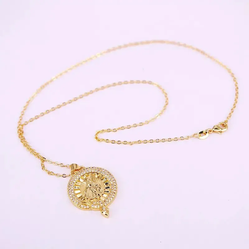 Collier pendentif religieux vierge marie jésus pour femme et homme_voghion.com
