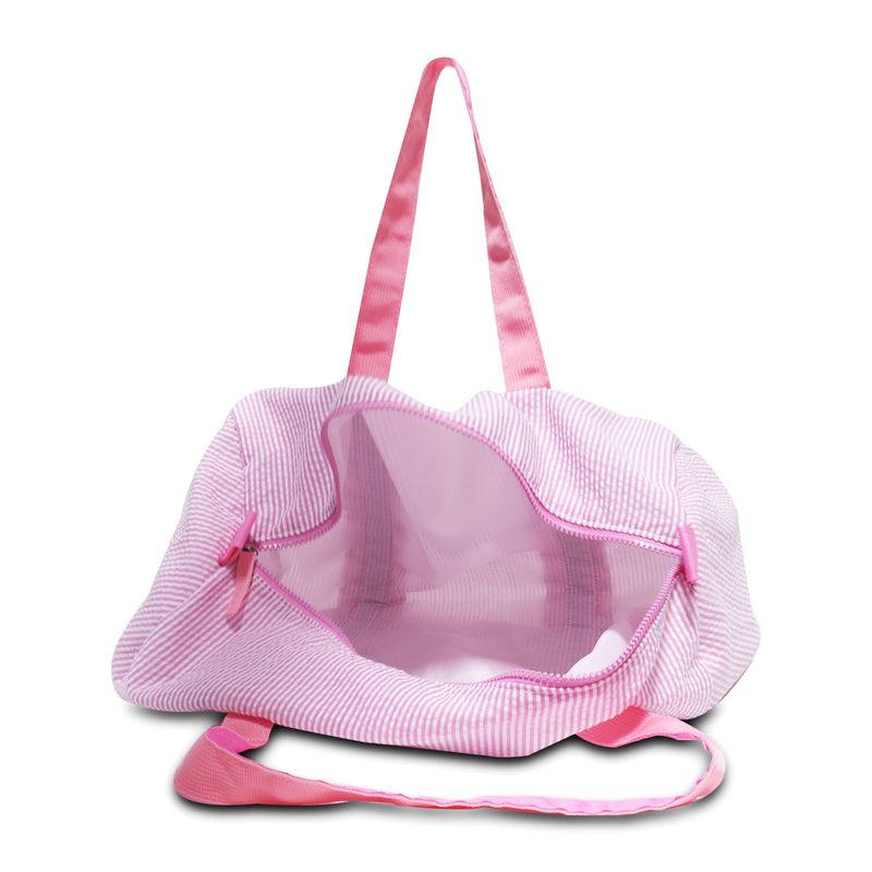 Reiseta für Kinder Seersucker-Spitze, Gepäckta aus Acrylgummi mit Zähnen und Reißverschluss, tragbare_voghion.com