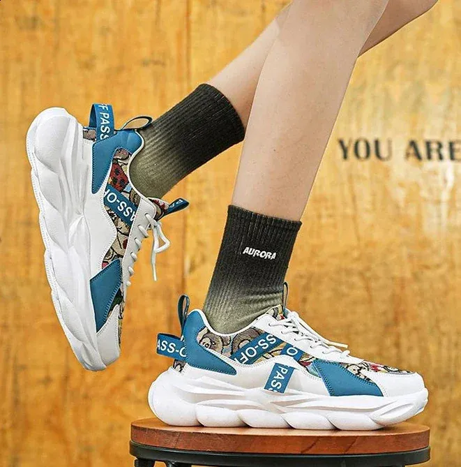 Sports Thick Platform Casual Men's Trainers For Daily Comfort_voghion.com