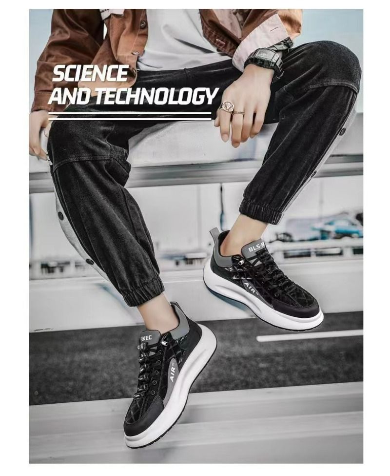Men's Fashion White Platform Shoe 2024 New High Quality Male Sneakers Bathable Casual Shoes For Men Atillas De_voghion.com