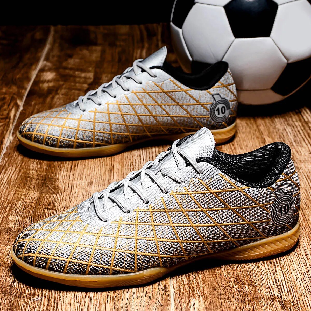 Erkek Futbol Futbol Ayakkabıları Profesyonel Hafif Açık Hava Nefes Alabilir Kaymaz Futsal Kapalı Antrenman Ayakkabıları Unisex Çim_voghion.com