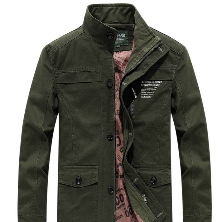Men's Slim-fit Cotton Jacket Lightweight Breathable Casual Coat_voghion.com