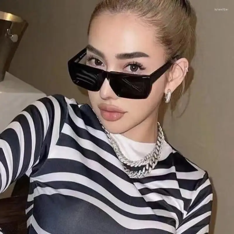 Sunglasses 2024 Rectangle Men Women Trend Punk Shades For Outdoor Sports Sun Glasses Small Frame Driving Steampunk_voghion.com