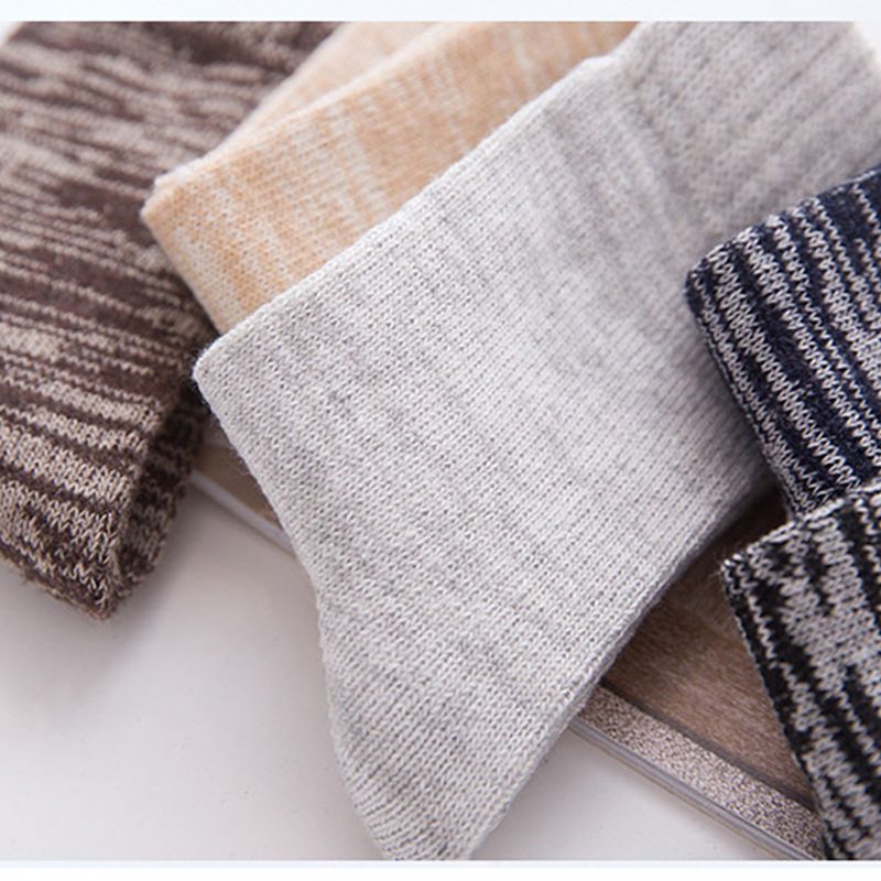 Men's Winter Warm and Thickened Wool Cotton Sock Middle Tube Funny Vintage Breathability Soc for Men_voghion.com