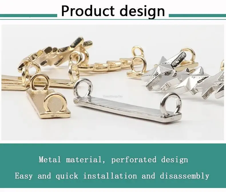 Shoe Parts Accessories 1Pcs Metal Charms Fashion Gold sier Sneakers Girl Gift decoration DIY Shoelaces Buckles Shoes_voghion.com