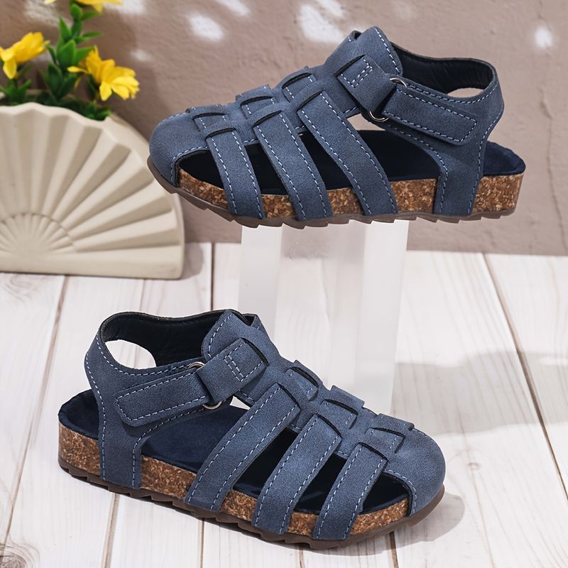 Trendy einfarbige, atmungsaktive, leichte Sandalen für Jungen für den Strand drinnen und draußen_voghion.com