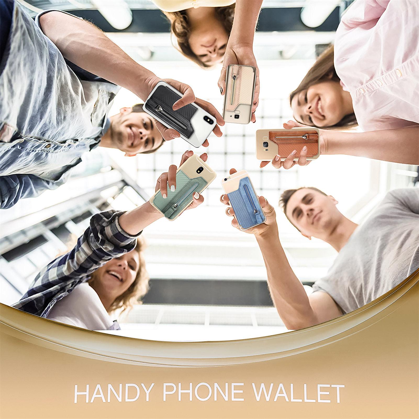 Mobile Phone Card Bag, Card Sleeve, Left And Right Flap, Multi-insert Card Holder, Mobile Phone Bag, Creative Personality, Back Sticker Card Bag_voghion.com