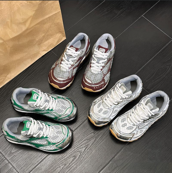 Women’s Shoes transparent thick bottom sports leather comfortable sports casual versatile single shoes trendy women's shoes