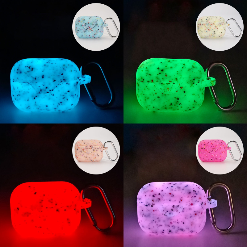 For Iphone AirPods Pro 2nd Gen 3 Luminous Shockproof Bluetooth Earphone Case_voghion.com