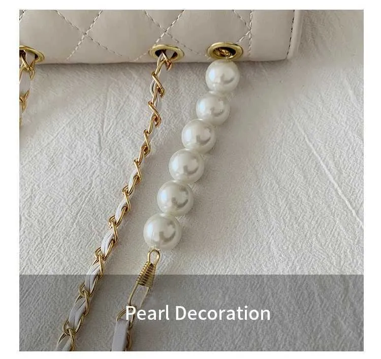 Borsa a spalla e tracolla elegante da donna con catena di perle_voghion.com