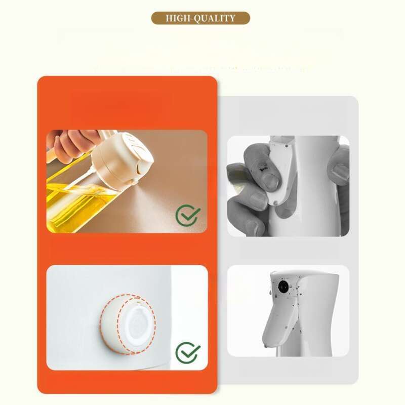 Oil Can Kitchen Household Glass Pouring Dual-use Air Fryer Spray Bottle Automatic Opening And Closing Oil Pot_voghion.com