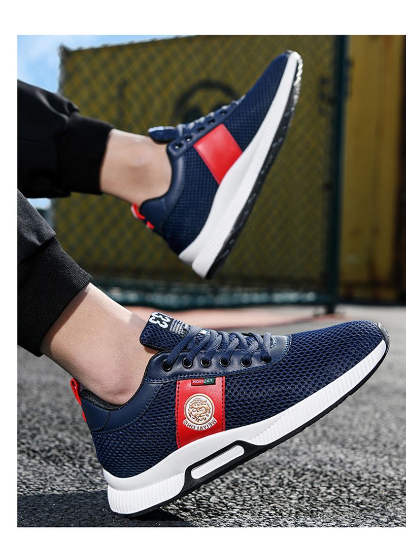 Height-raising Summer Height-raising 8cm Casual Sports Breathable Mesh Shoes For Men 6cm Large-size Low Heels_voghion.com