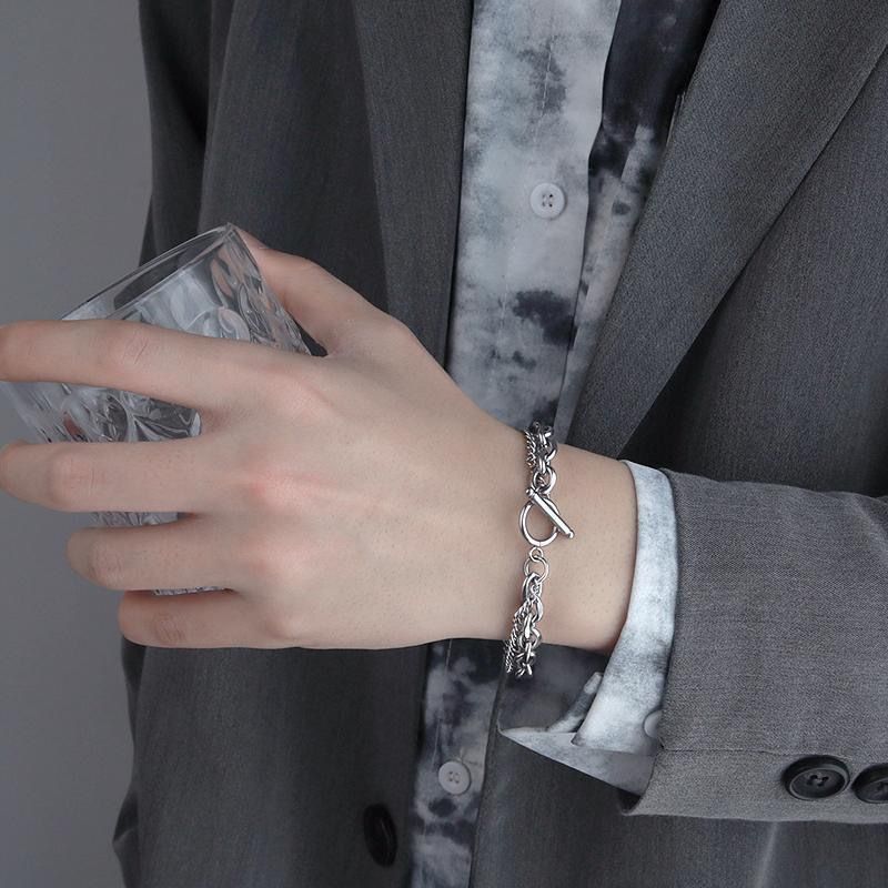 New Niche Design That Does Not Fade, Simple OT Buckle Bracelet, Titanium Steel Cold And Cool Style Hip-hop Punk Cuban_voghion.com