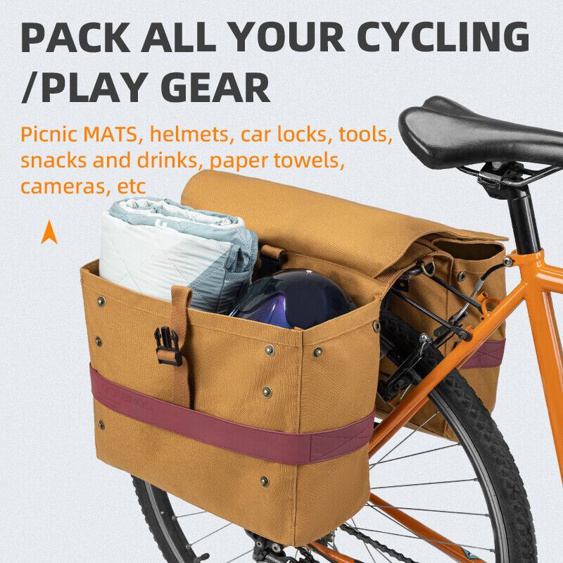 ROCKBROS Lage Carrier Bags, Bicycle Bag, Rucksack, Double - Sized For Camping And MTB_voghion.com