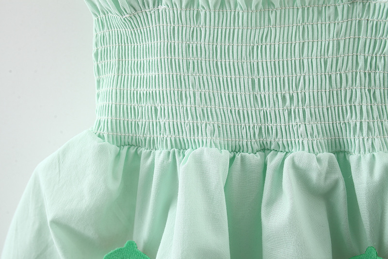 Baby Green Dress Baby Girl Strawberry Decorative Cotton Dress For 0-3 Years Old Kids_voghion.com