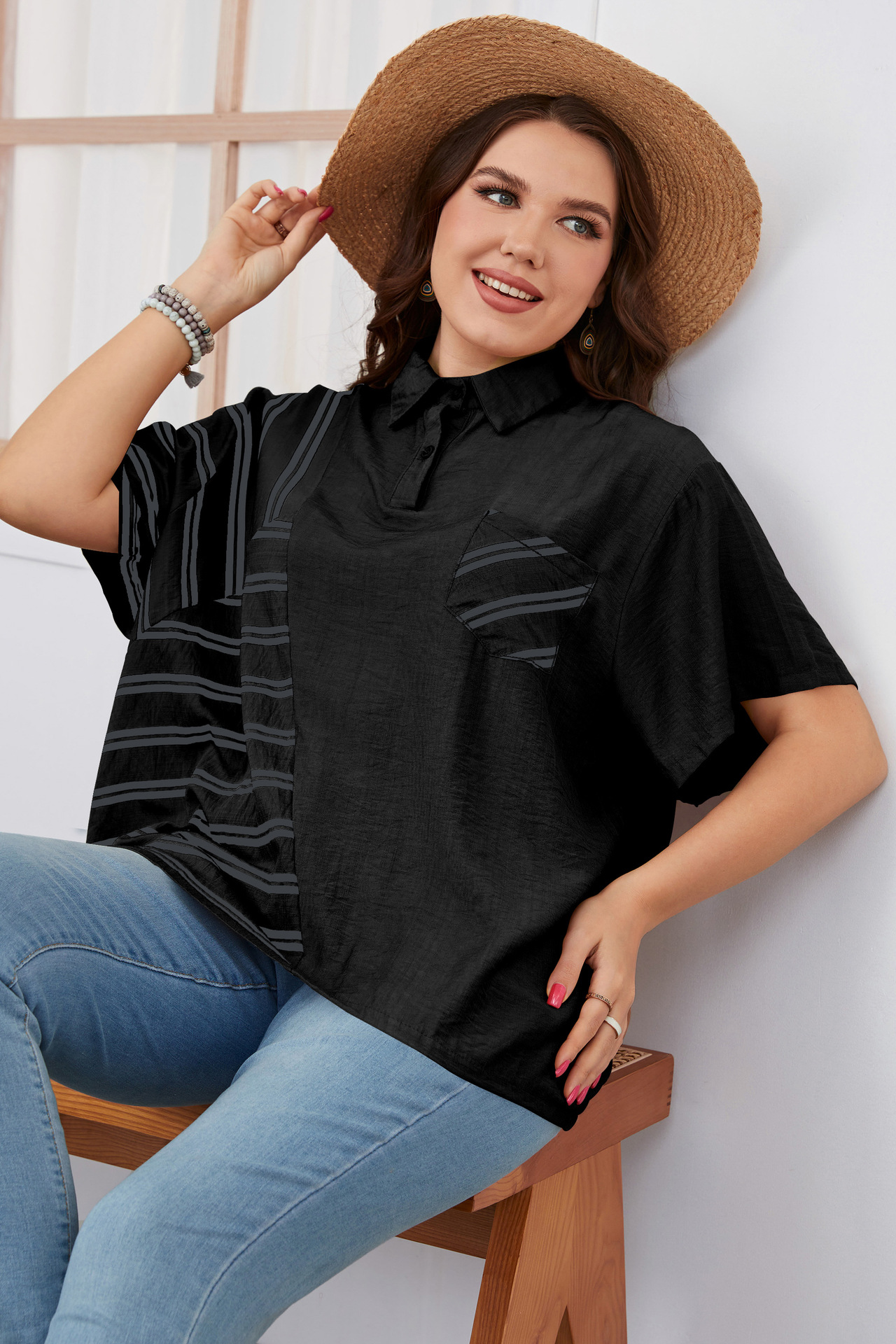 Women's loose shirt large size women's clothing_voghion.com