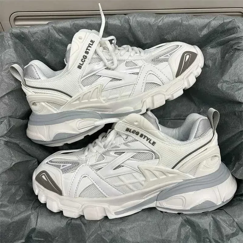 Size 41 42 Womens Casual Sports Men Stylish Brand Design Ladies Chunky Sneakers Thick Sole Tennis Shoes 43 44 Big_voghion.com