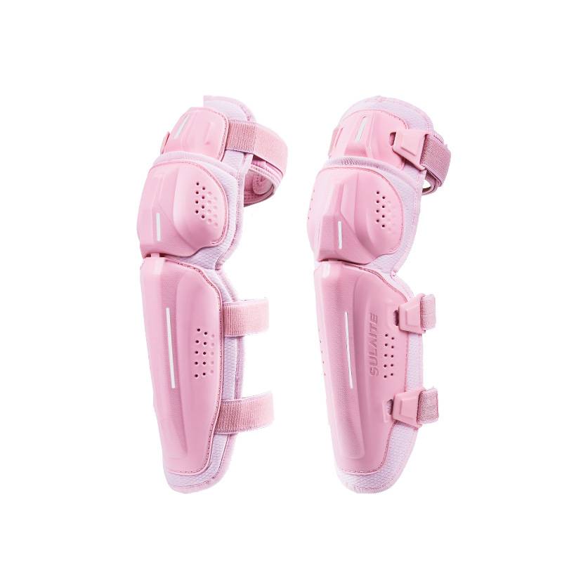 CE2 Certified Motorcycle Knee & Elbow Guards - Breathable Protective Gear For Riding, Racing, Off-Road & Outdoor Sports (Black/Pink)​_voghion.com