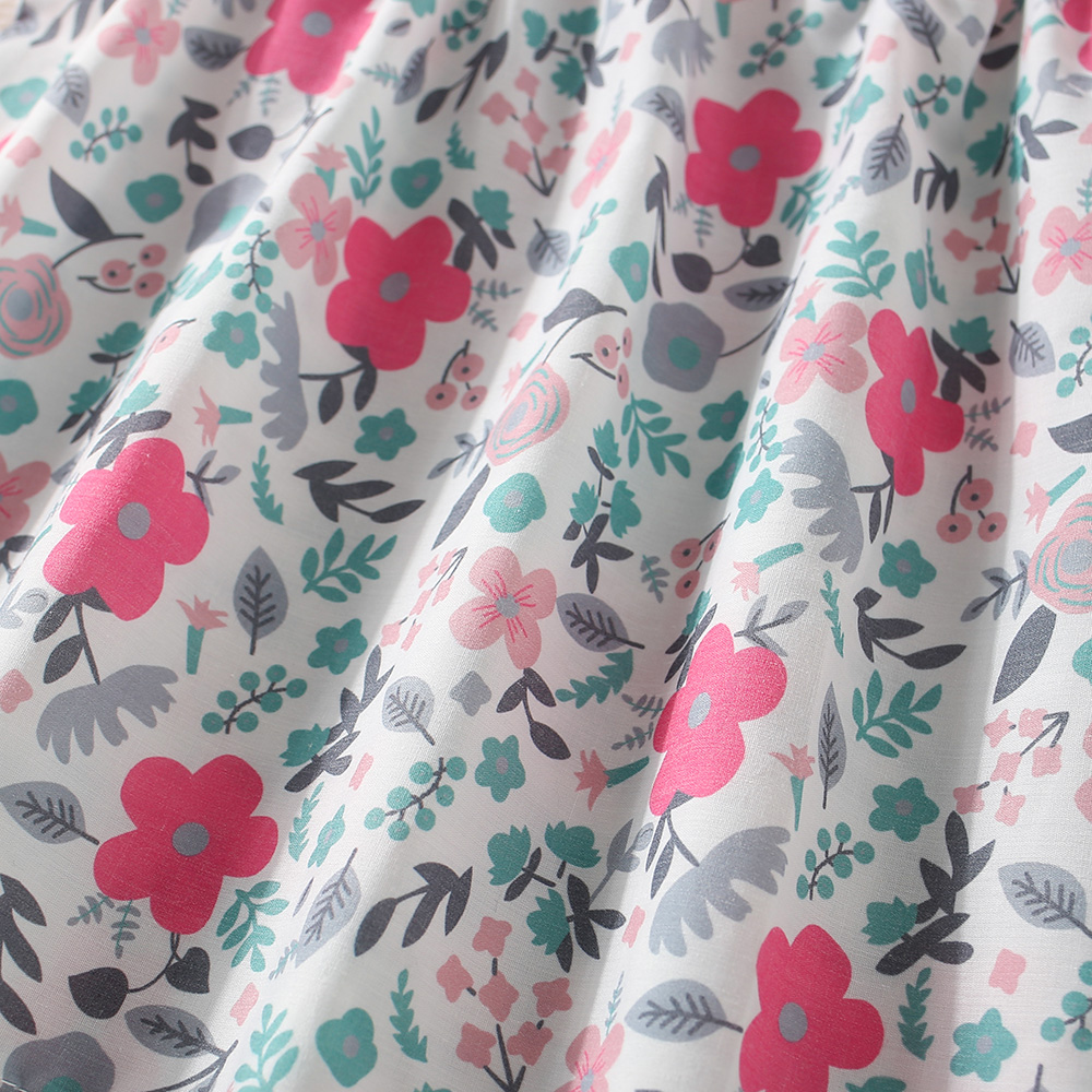 Neugeborenes Mädchen Kleid mit Blumenmuster im Urlaubsstil Kleid für Kinder mit Hut_voghion.com