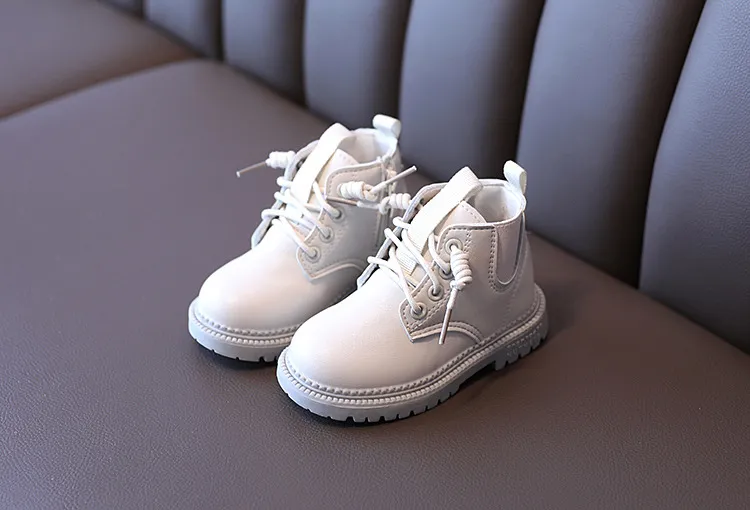 Kids Leather Waterproof Children Sneakers for Baby Girls Boots Toddler Boys Shoes Happysteps School Party Size_voghion.com