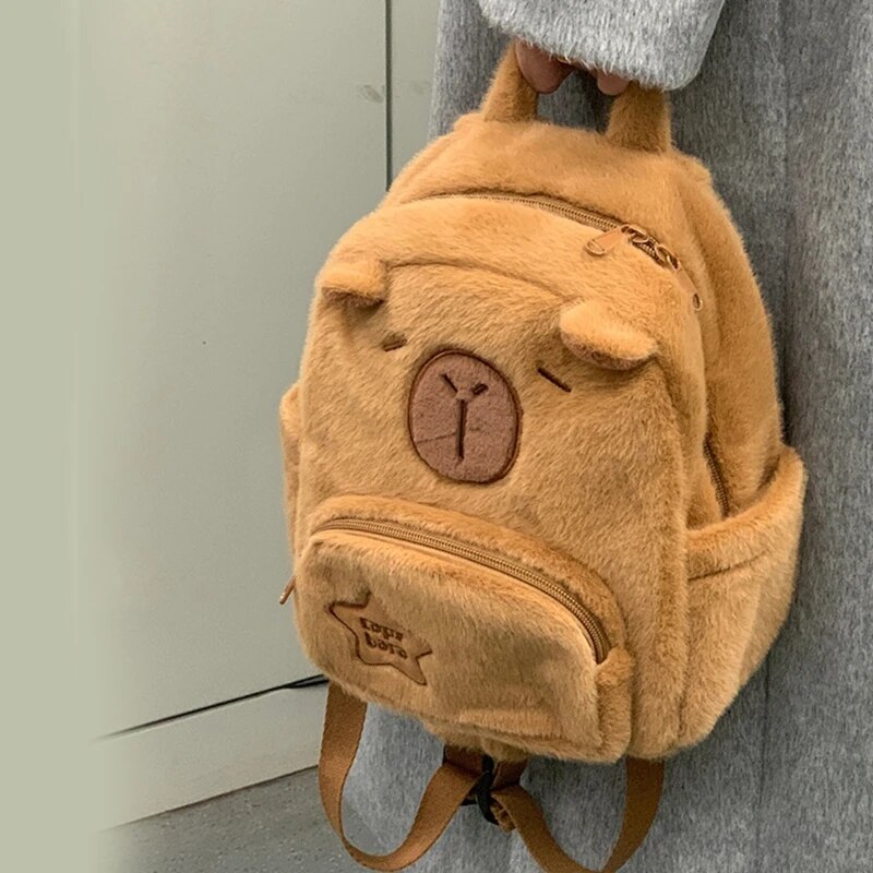 Mini zaini per bambole di peluche da donna Zaini capibara per adolescenti per tutti i giorni_voghion.com