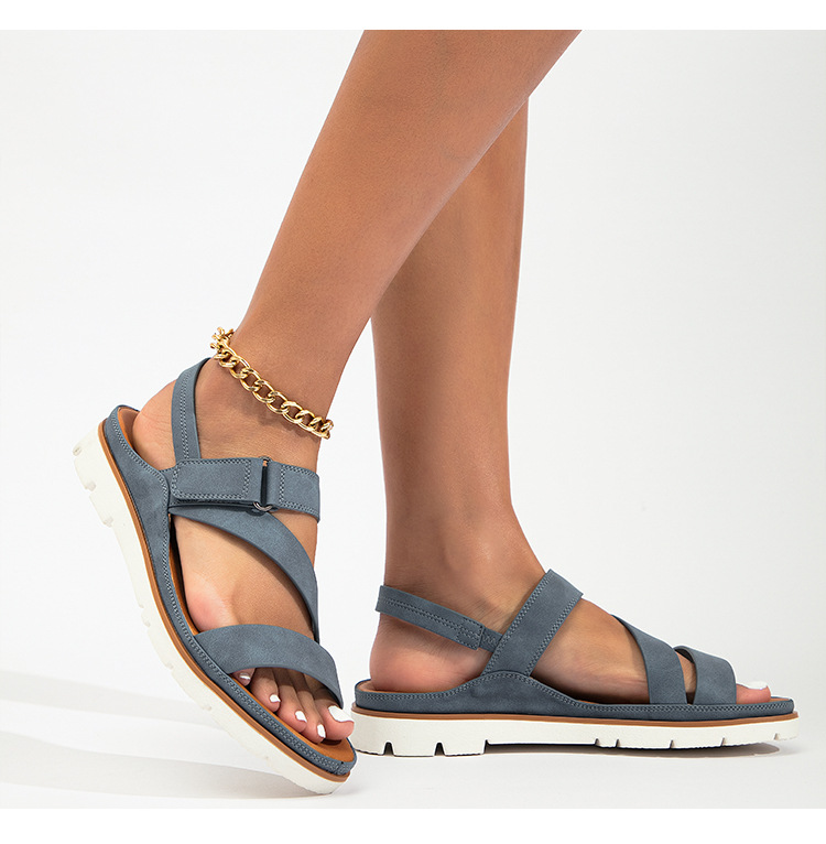 Strandsandalen, bequeme, atmungsaktive und vielseitige Römersandalen, Sandalen mit dicker Sohle_voghion.com