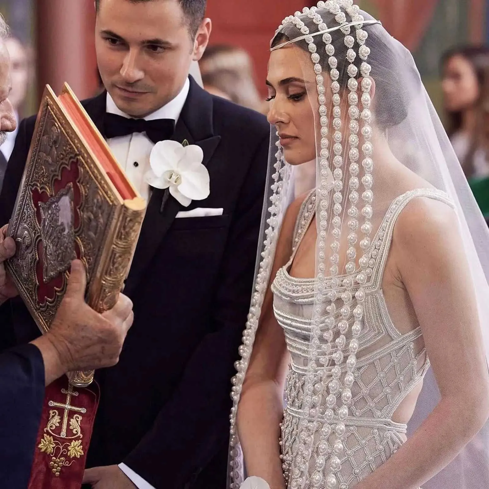 Voile de mariée extra long, cathédrale, perlé, 3 m de large, avec peigne, accessoires de mariage, V159_voghion.com