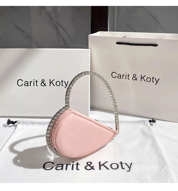 Glitzer Pailletten Herzförmige Mode Damen Handtasche Kristall Glänzend Rhies Metall Griff Abendtasche Hochzeit Party Clutch_voghion.com