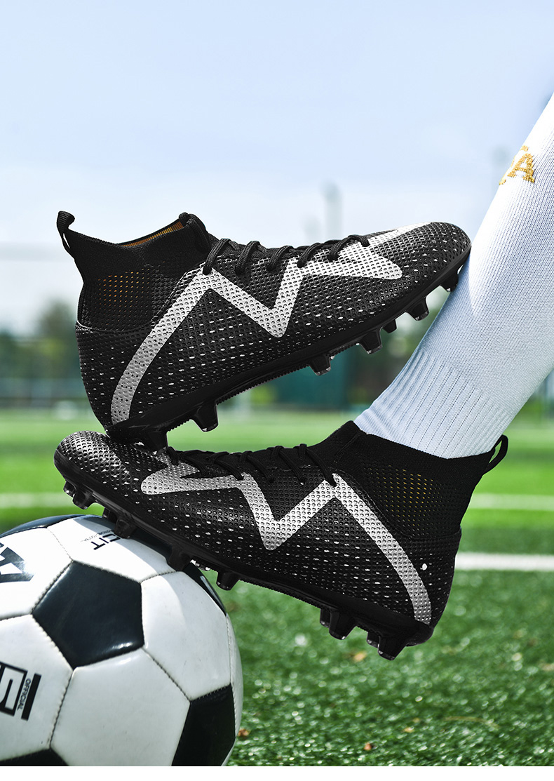Ultralight Professional Men Long Spikes Ankle Training Football Boots Soccer Cleats Unisex Sports Shoes Non-Slip_voghion.com