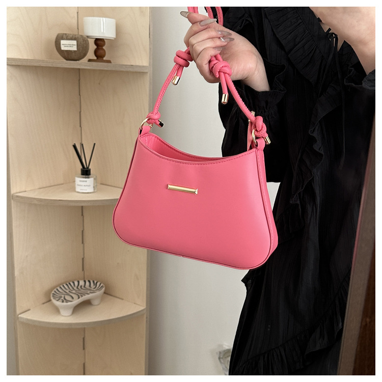 Popular Small Bag Women's Bag 2024 Spring New Versatile Small Square Bag Fashion Candy Color Single Shoulder Underarm Bag_voghion.com