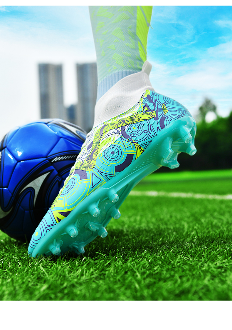 Sapatos de futebol ao ar livre Tênis masculinos Botas de futebol Adolescentes Adultos Crianças Chuteiras Antiderrapantes Ultraleve Unissex Turf Futsal_voghion.com